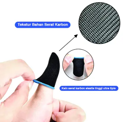 BELI1GRATIS1 Sarung Jempol Jari Game Mobile Sarung Tangan Gaming Console Anti Basah 4
