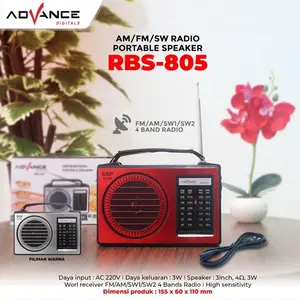 Speaker Advance  RBS-805 Radio Jadul AM/FM/SW, BT, memori, USB/RBS805 Radio Player