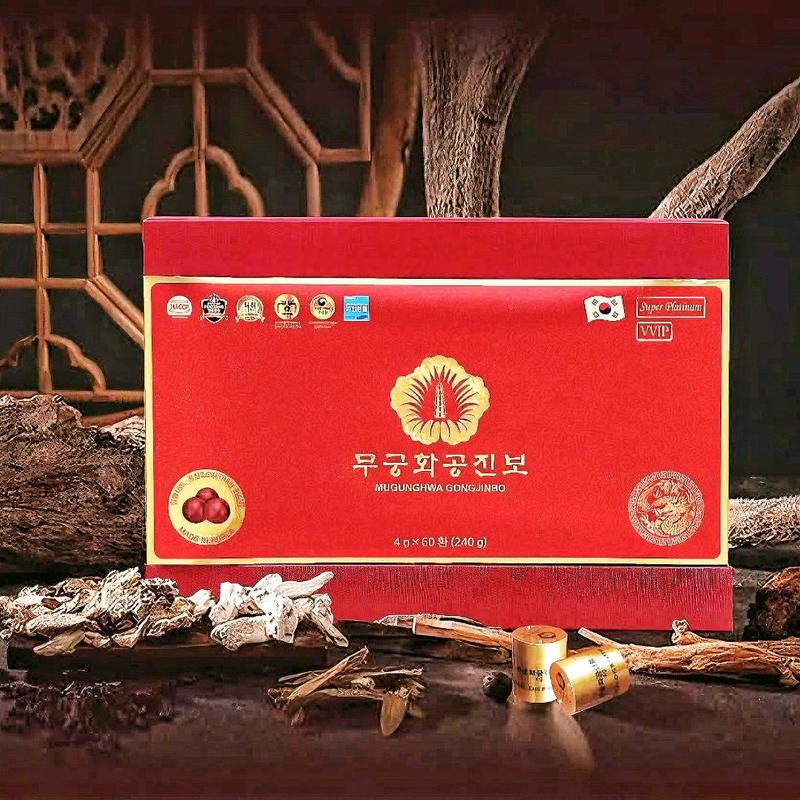 An Cung Cao Cấp MUGUNGHWA GONG JINBO VVIP Hộp 60 Viên, hỗ trợ huyết áp, tim mạch sam  hanquoc thuc  pham chuc nang quoc han huyết  trầm 1