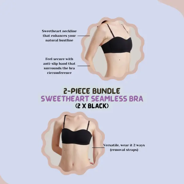 Mainichi Sweetheart Seamless Bra 2 Pcs Bundle Deal