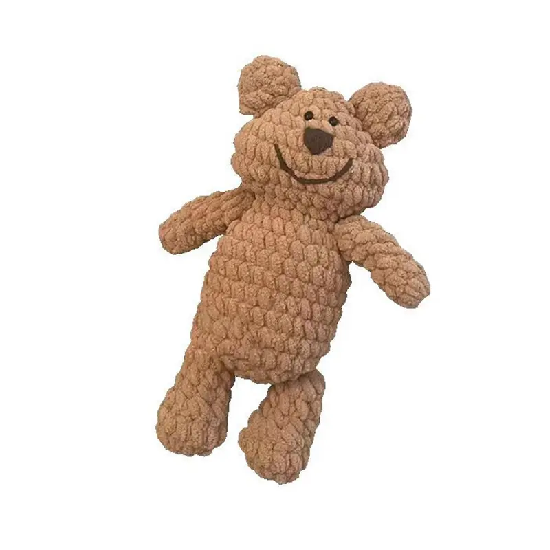 Handmaven ice strip thread crochet couple teddy bear doll to relieve boredom, hand woven DIY material bag, Valentine's Day gift for girlfriend