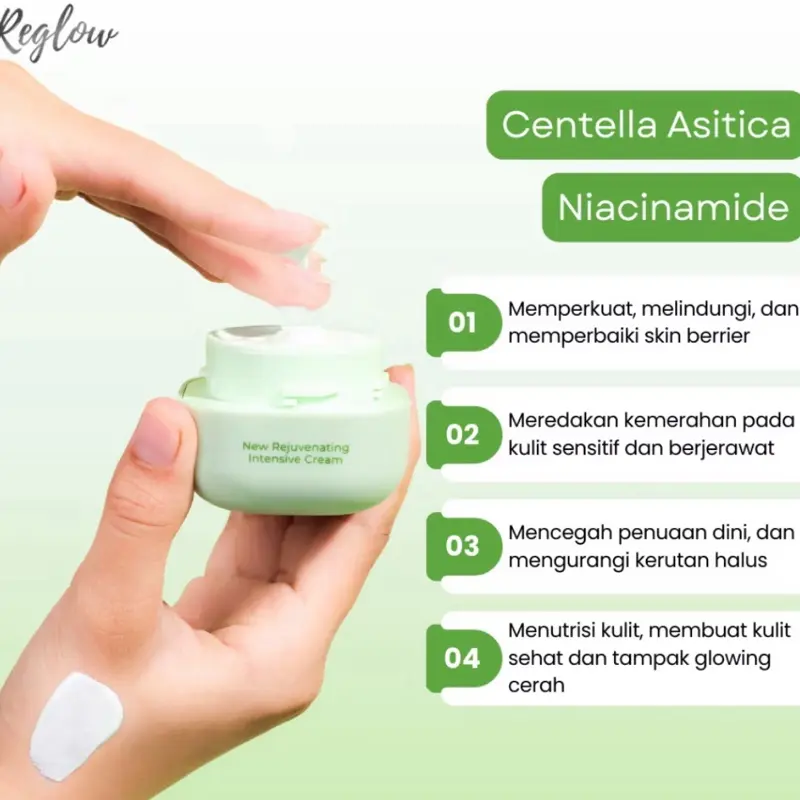 Reglow Rejuvenating Intensive Cream Siang Malam by dr.Shindy Putri 15 g Perawatan Berjerawat Melembutkan Mencerahkan Wajah Kusam Berminyak Pencerah Aging Hitam 5