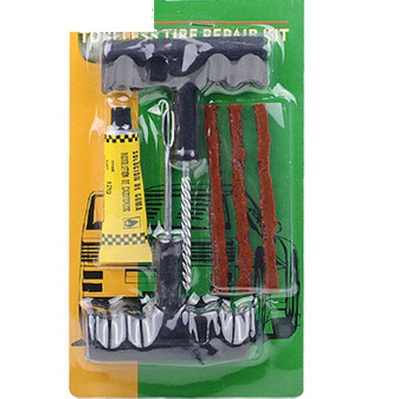 Car Tubeless Tire Repair Tools Small Tire Repair Tools 1Set for Cars Complete Kit Tools Auto Mechanic Workshop Tools 6