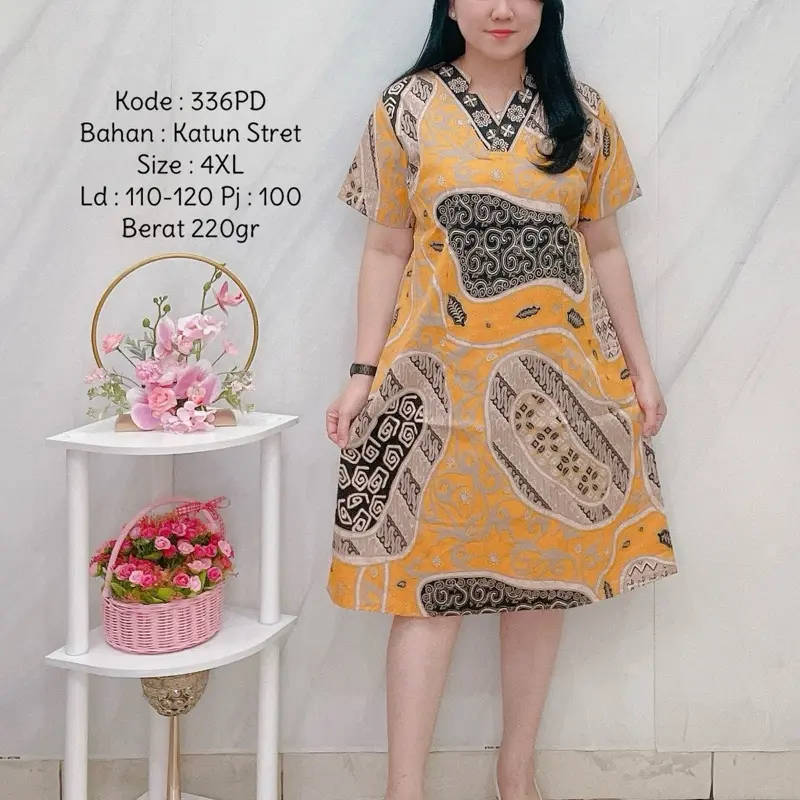 336PD DRESS BATIK WANITA BEST SELLER