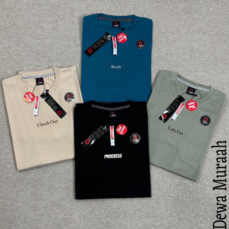 Paket 4PCS 100RIBU Kaos Distro BAHAN SEMI KATUN MOTIF SIMPEL Ready SIZE M-L-XL-XXL-XXXL MIX BRAND 0