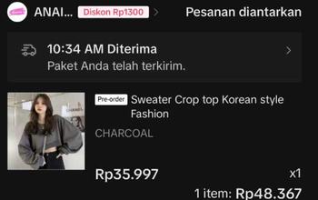 Product Review of Sweater Crop top Korean style Fashion from u**9 0
