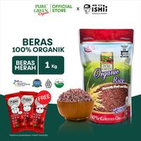 Gambar PureGreen Beras Merah Organik 1 kg - Pure Green Beras Merah Pulen  1 kg - Beras Organik MPASI dari Puregreen Organic Kota Administrasi Jakarta Barat 1 Tokopedia