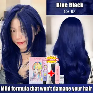 KOKIRA Blue Black hair color KA-88 cat rambut essential oil pewarna rambut tanpa bleaching warna natural dan perawatan