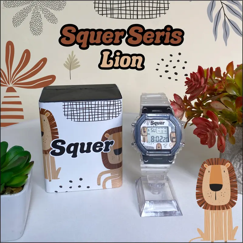 jam tangan digital custom nama squer seris 6