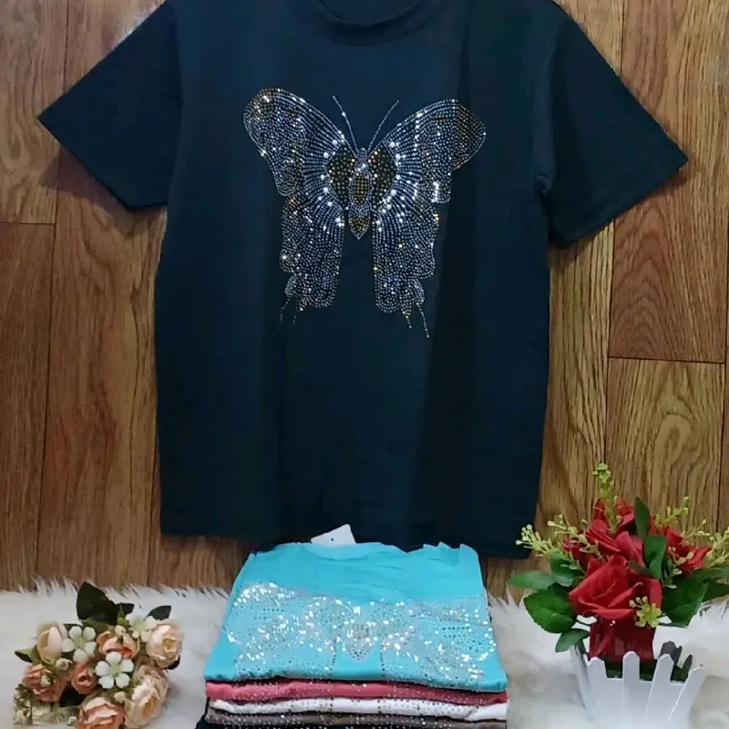 KAOS ATASAN PENDEK WANITA CANTIK BEBITERY JUMBO XXL ( LD : 116 : 120 ) REALPIC 2