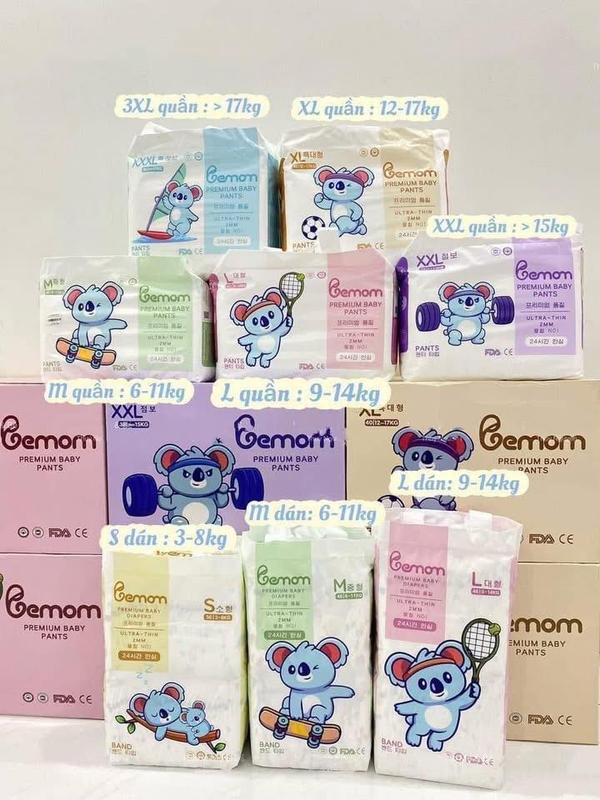 (Có quà) COMBO 2 Bịch BEMOM Hàn Quốc Quần/Dán Đủ Size - Bỉm bemom summer/ bemom plus - Childs day store 9