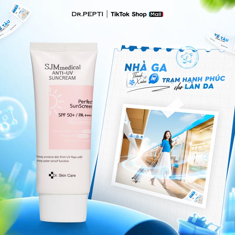 Kem Chống Nắng SJM Nâng Tone, Chống Nước, Cho Da Thường, Da Khô Phù Hợp Cho Cả Nam Và Nữ Hàn Quốc 60ml