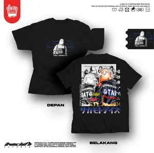 Kaos Anime Sakamoto – Bahan Premium Tebal Adem | T-Shirt Unisex Dewasa V.8