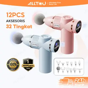 ALLTOU Alat Pijat Elektrik Terapi Otot 12 in 1 - Deep Tissue Muscle Therapy, Pijat Fascia Profesional, untuk Tubuh & Punggung, Versi Upgraded