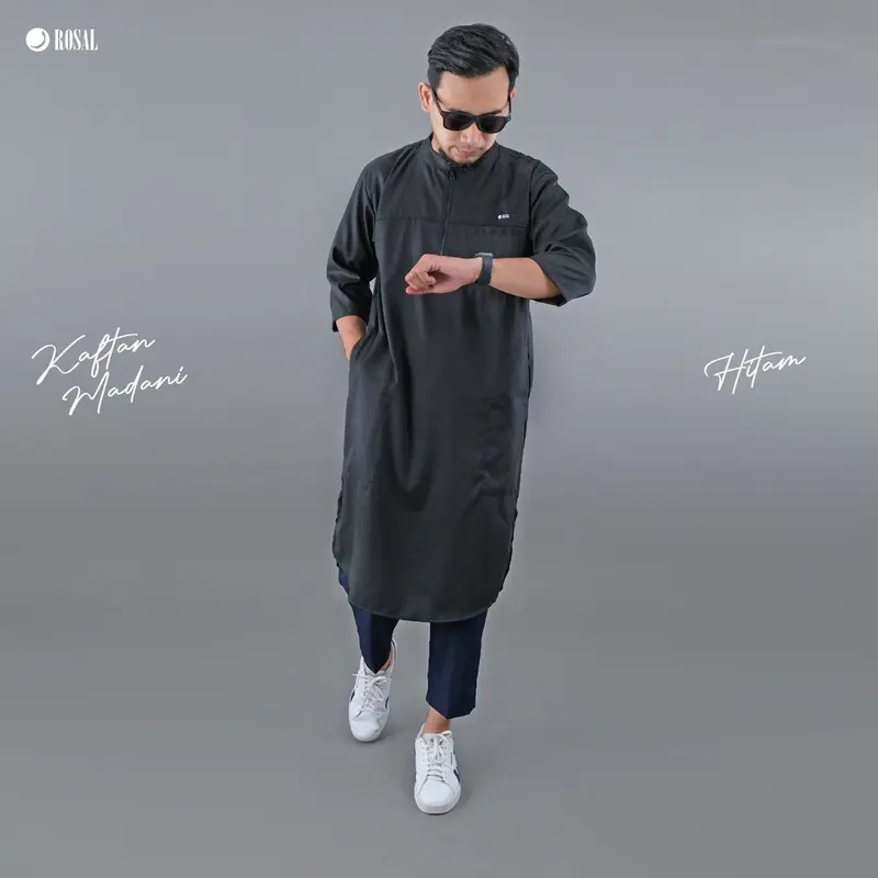 Koko Kurta Dewasa Gamis Pria Ikhwan Katun Madinah Jubah Pria Kaftan Madani Rosal Koko Kurta Pakistan Polos Lengan Pendek 34 Cotton Madinah Jumbo Big Size M - Xxxl 2
