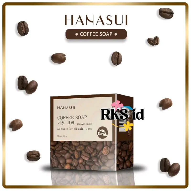 HANASUI Coffee Soap - White Rice - Bamboo Charcoal Scrub Membersihkan Perawatan 1