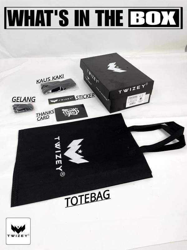 Sepatu Twizey ambigu white Hi sepatu brand lokal keren pria wanita Casual  original Canvas Karet Sneakers Kasual Shoes Putih Hitam Black Kerja 5