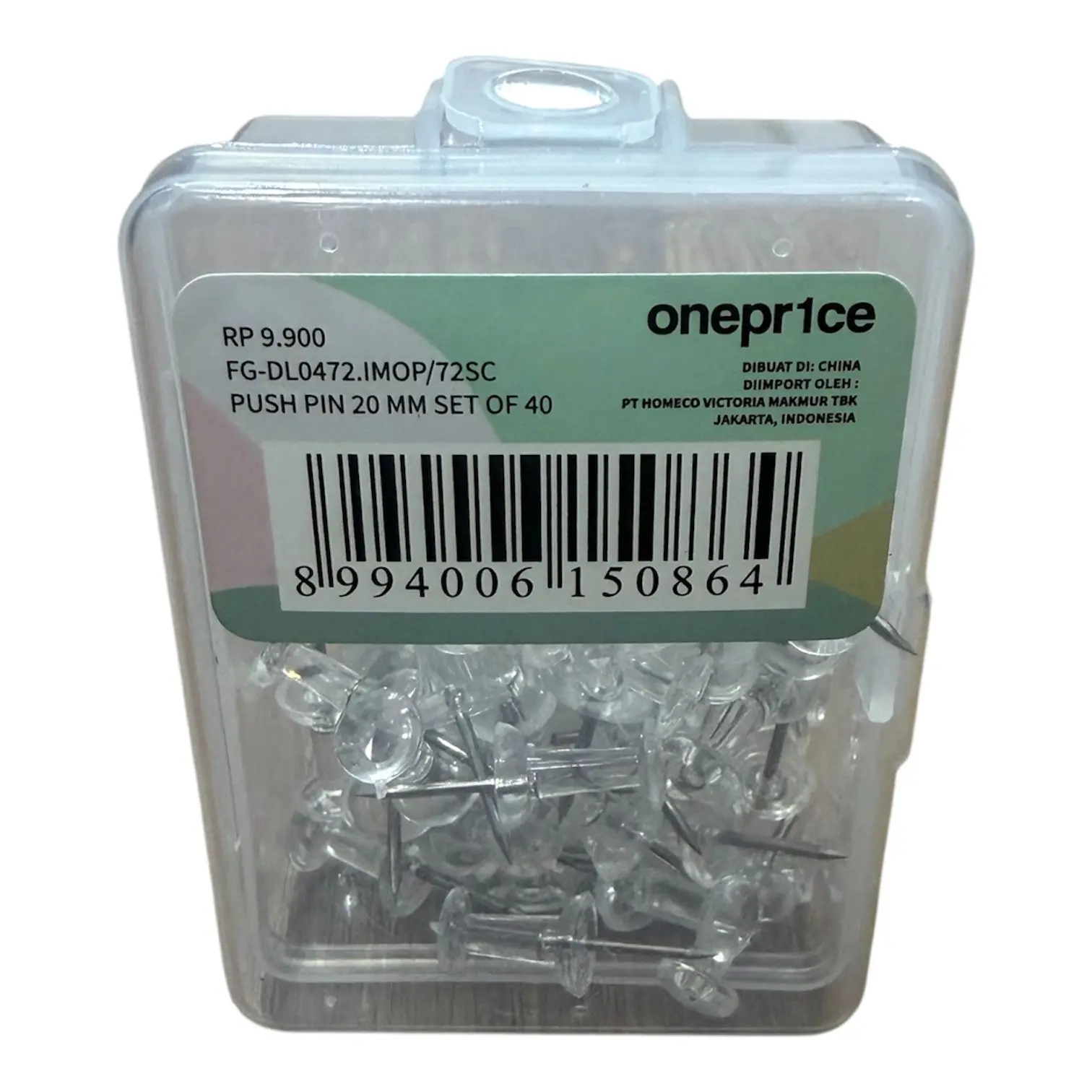 Push pin jarum tekan 40 pcs best quality transparan paku pin