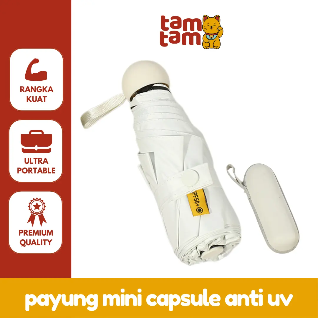 tamtam Payung Mini Kapsul Anti UV Gagang Besi
