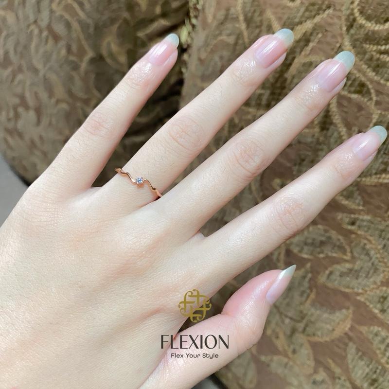 Flexion - Cincin Luminere Titanium Anti Karat/Hitam/Luntur - Free Ring Adjuster - Aksesoris dan Perhiasan Fashion Korea Aesthetic Classy Silver Rosegold - Stainless Steel 316L - 18K Gold Plated 2