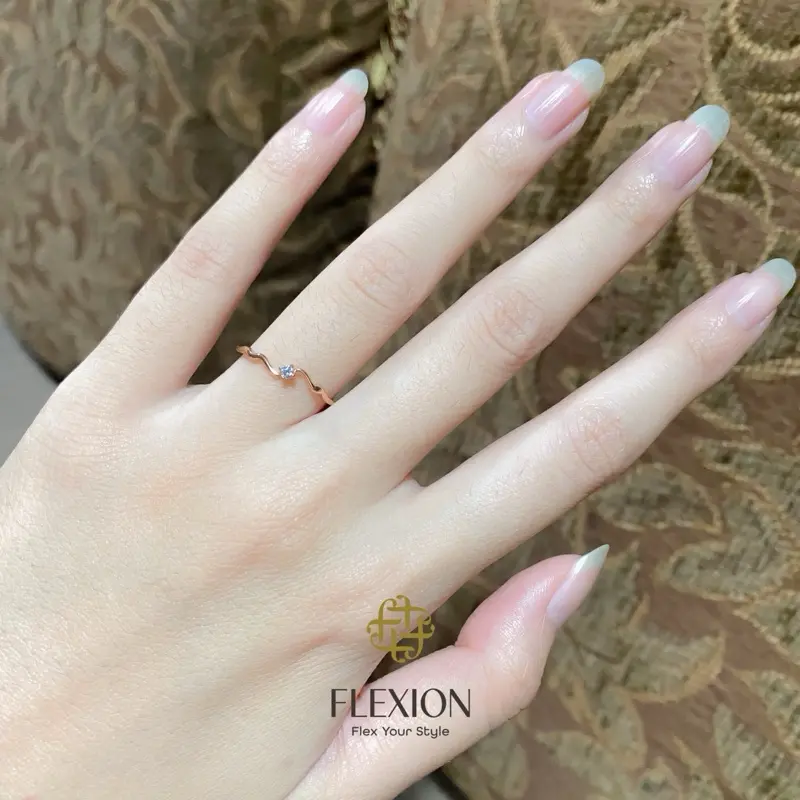 Flexion - Cincin Luminere Titanium Anti Karat/Hitam/Luntur - Free Ring Adjuster - Aksesoris dan Perhiasan Fashion Korea Aesthetic Classy Silver Rosegold - Stainless Steel 316L - 18K Gold Plated 2