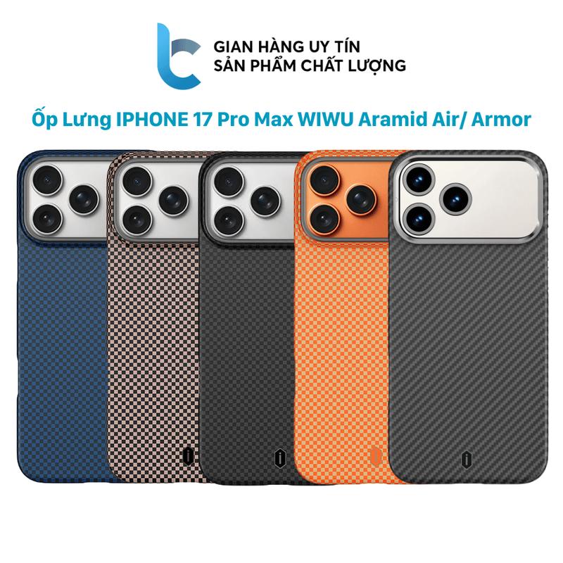 Case/ Ốp Lưng iphone 18/17 Pro Max WIWU Aramid Siêu Mỏng Nhẹ Hỗ Trợ Sạc Không Dây DCC-206/DCC-208