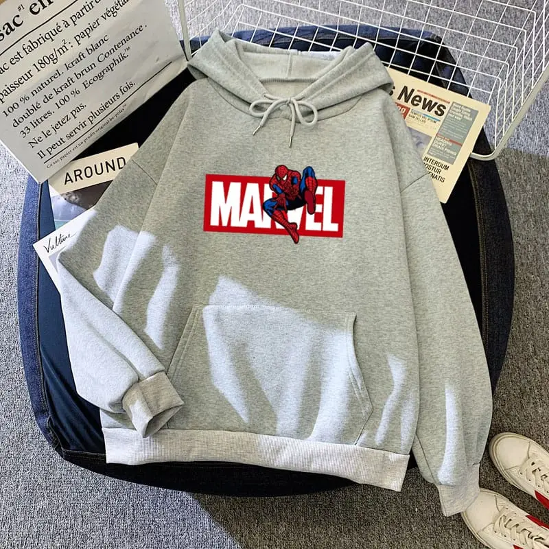Hoodie Jaket Sweater Anak Kecil MARVEL Anak sd Smp Laki Laki Perempuan Cowok Cewek Pria Wanita Anime Waifu Kartun Jepang Bahan Impor Korea Murah Usia 3 4 5 6 7 8 9 10 11 12 13 14 15 16 TAHUN Detles Fashion Bulu Pakaian 6