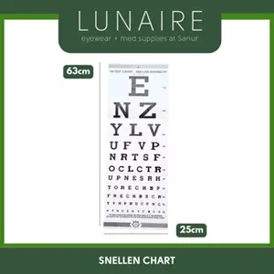 Snellen Chart / Kertas Tes Mata Rabun Jauh / Snellen Cart Manual