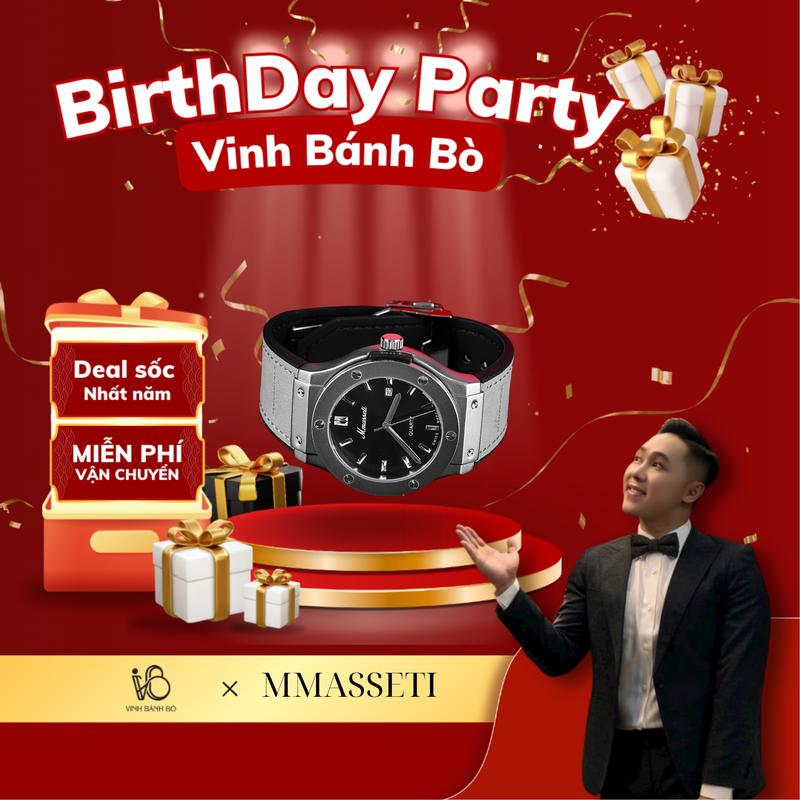 N282 Titan - MMASSETI X VBB Đồng hồ nam Mmasseti chính hãng khóa bấm thông minh chống nước tốt