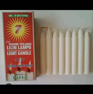 8 pcs Lilin Lampu Cap Tujuh Terang size Super/ Lilin 7 Terang Super isi 8 batang