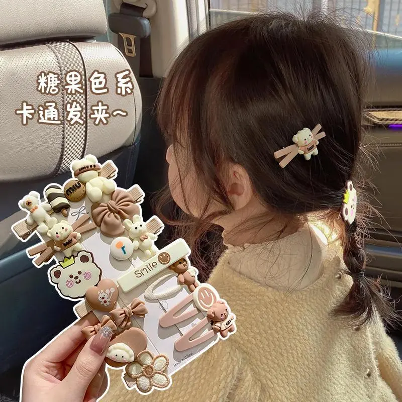 Kẹp Tóc Hoạt Hình, Siêu Dễ Thương Và Dễ Thương, Cho Bé Và Trẻ Em Nữ, Phụ Kiện Tóc, Không Làm Tổn Thương Tóc, Kẹp Tóc Mái, cài tóc, Kẹp Mỏ Vịt 7