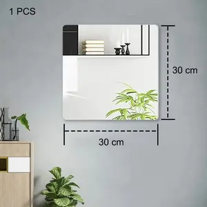 LEVO Cermin Akrilik DIY Bathroom Mirrors Acrylic Wall Decorations - L01
