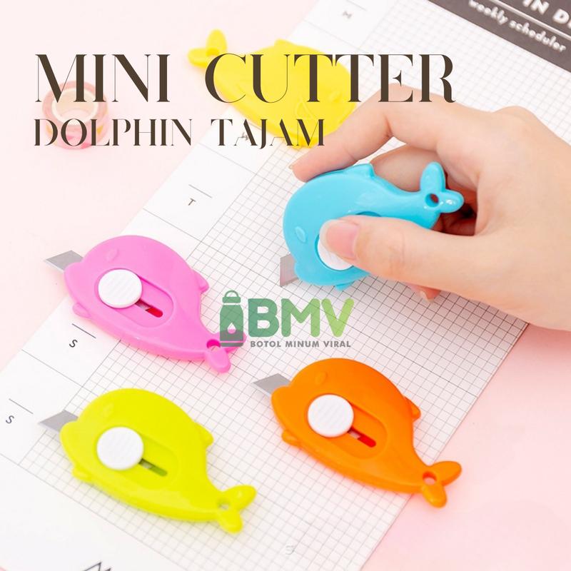 Cutter Mini Bentuk Awan Dolphin Stainless Steel Untuk Keamanan Sekolah dan Seni 1