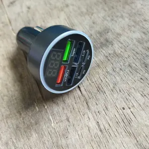 Adaptor Charger Mobil 12-24V 100W Pengisian Cepat 4 Port USB + 2 Port PD Display LCD Pengisi Daya Ponsel Cepat Stabil Kompatibel Semua Mobil Aksesoris Mobil Pengisi Daya USB Auto Charger Power Bank Mobil