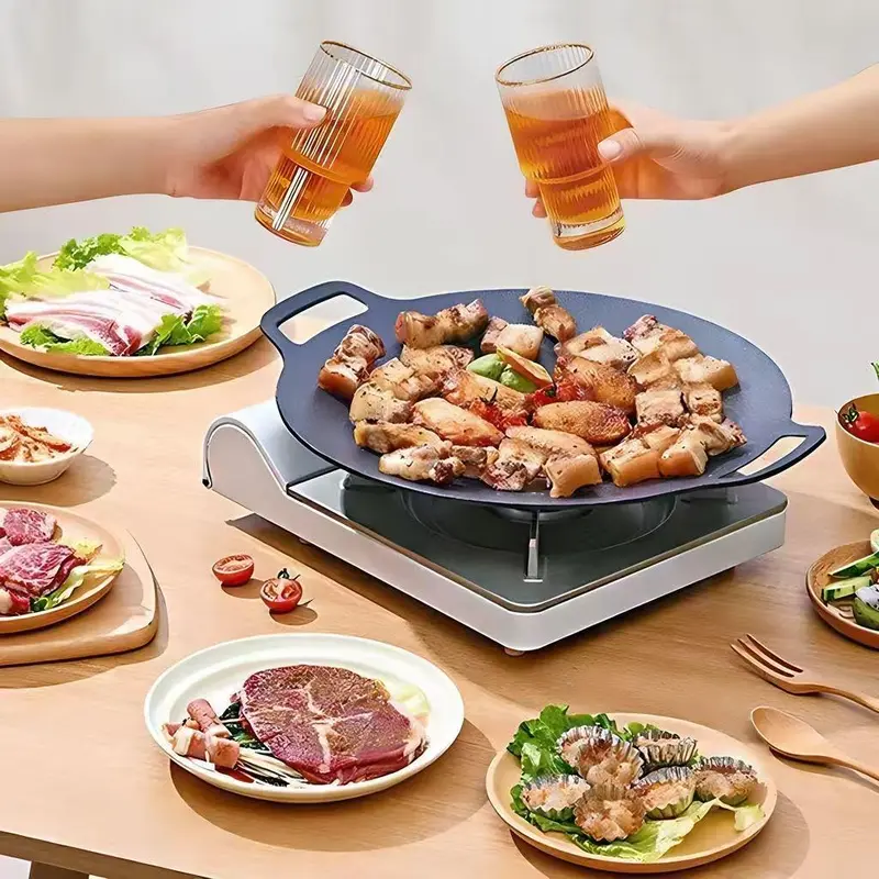 Wajan Panggangan Serbaguna Anti Lengket Multi Grill Pan untuk BBQ wajan datar 2