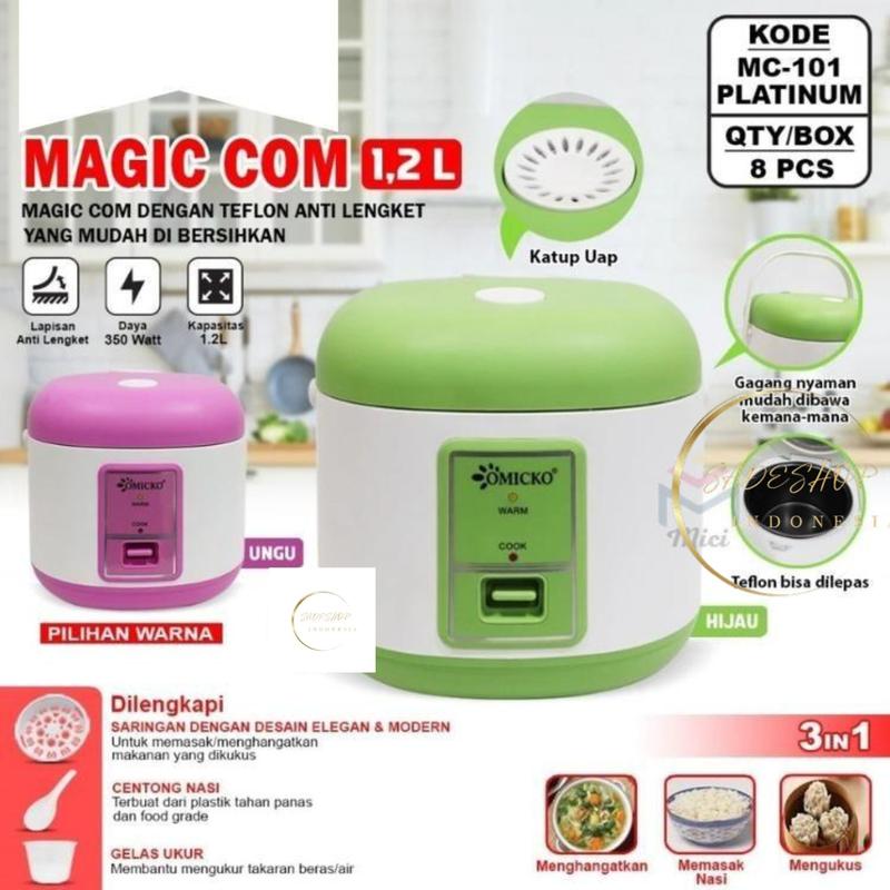 SADESHOP Rice Coocker 1.2 Liter / Magic Com 3in1 / Mesin Penanak Nasi ukuran 1,2 Liter 0