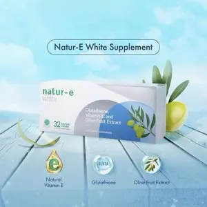 NATUR-E WHITE Soft Capsul isi 16 / 32 (untuk kulit belang,kusam & bekas jerawat)
