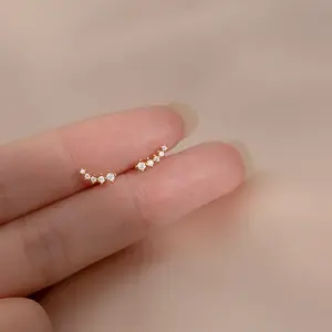 1 Pasang Anting Kompak Untuk Wanita, Anting Mini Serbaguna Sederhana Earrings anting  diamond anting  kecil tindik  telinga anting  mini