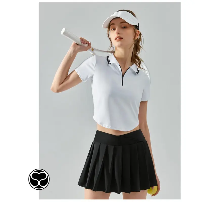 SecondShape - Tennis Golf Baju Polo Shirt Wanita Padel Tennis Olahraga Outdoor Activewear 0