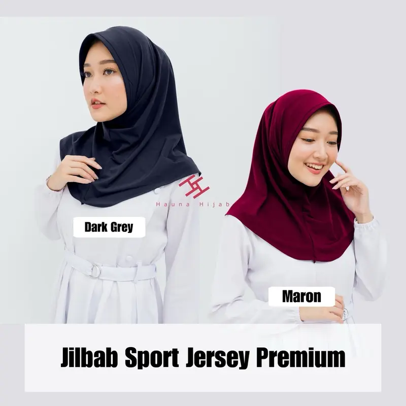 Jilbab Olahraga Jersey Super Premium Ukuran s Hauna Hijab - Simple dan Nyaman - Variasi, Muslim, Kerudung, Tebal, Katun, Stretch, Instan, Cantik 1