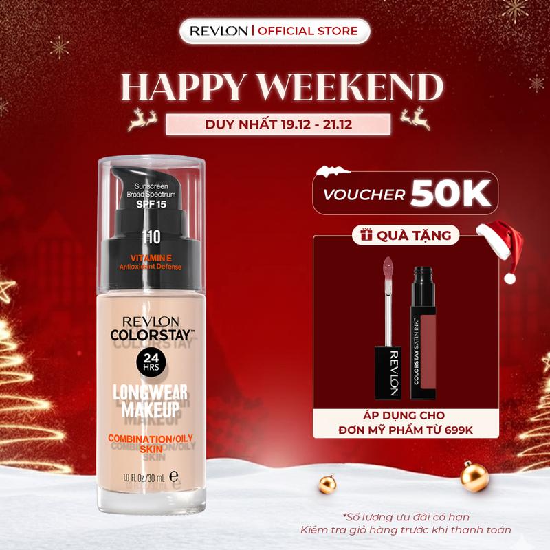  Kem Nền Kiềm Dầu Lâu Trôi Revlon Colorstay 24h SPF 15  30ml  