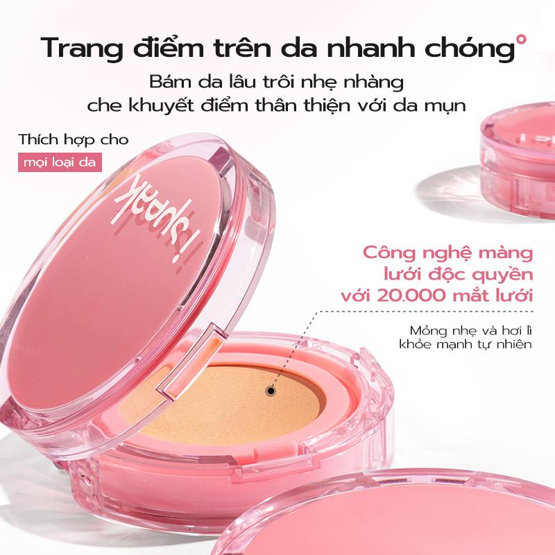 [Tun Phạm x MISTINE/ISPEAK]【MISTINE PHIÊN BẢN THANH XUÂN】Phấn Nước Tinh Chất Lì Thoáng Khí Hoàn Hảo Cho Một Lớp Hoàn Thiện Không Có Lỗ Chân Lông 15g【Món quà miễn phí】Bột lỏng 2g*1 3