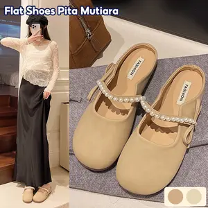 Flatshoes Wanita / Sepatu Slop Wanita Elegan / Sepatu Wanita Kekinian / Sepatu Slip On / Flat Shoes Mary Jane Wanita