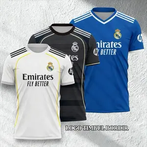 JERSEY LOGO BORDIR RE4L M4DR1D HOME TERBARU 2025/2026