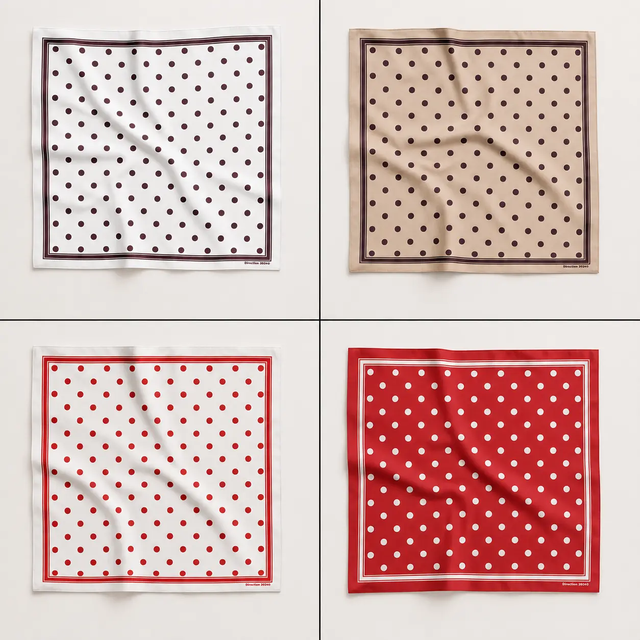Bandana Polkadot Premium 55x55,47x47 cm | Scarf Unisex Streetwear, Riding, Vintage Fashion | Direction.Project