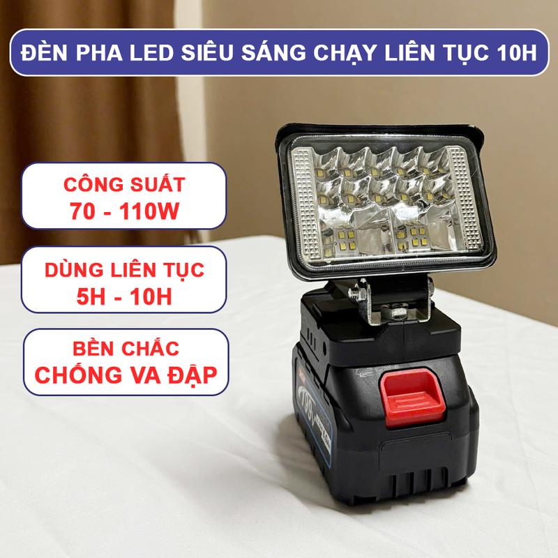BÁN CHẠY Đèn LED Cầm Tay Siêu Sáng Sử Dụng Chân PIN Phổ Thông 4Cm 18 Bóng LED Với 2 Chế Độ Sáng 2 Cổng Sạc USB Dùng 5-10H Liên Tục
