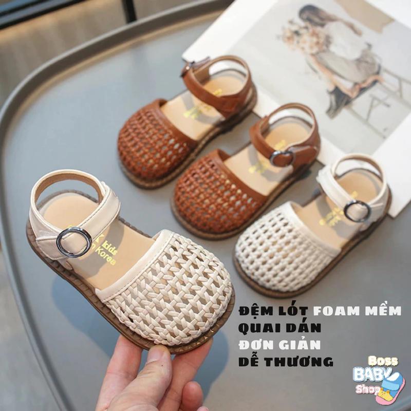  Dép Sandal Rọ Mũi Đan Dây Đi Biển Cho bé Gái từ 1-6 Tuổi Đơn Giản Siêu Nhẹ   2505-2515  
