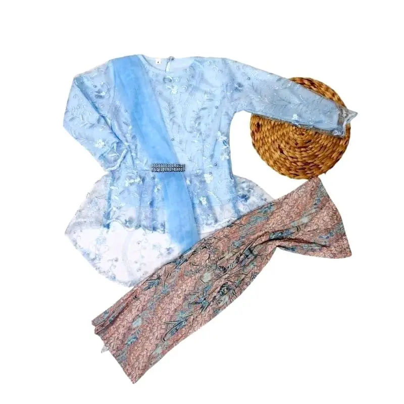 SATU SET LENGKAP KEBAYA SLENDANG AURORA ROK SPAN PLISKET, untuk  anak usia 4 sampai 14 tahun, Fashion kebaya anak perempuan,kebaya wisuda ,kebaya modern,kebaya anak,kebaya modern,kebaya cantik,kebaya tk,sd,smp. 5