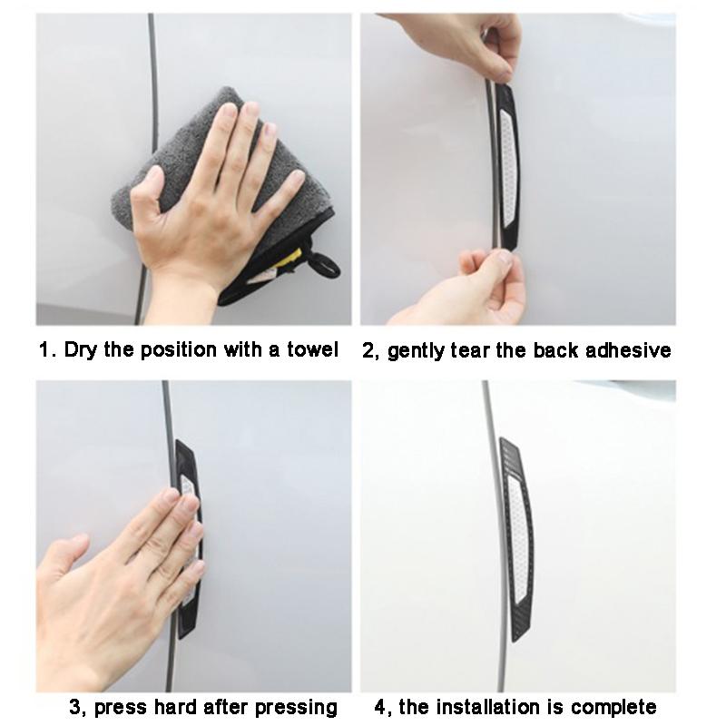 Product Introduction of Dải Phản Quang Thông Dụng Cho Cửa Xe Hơi, Miếng Dán Cản Xe Chống Va Chạm, Phụ Kiện Xe Hơi, Cảnh Báo An Toàn Bên Hông, 4 Miếng 30