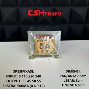 Trafo Kotak CSH Best Quality 100% Tembaga Murni 5A CT 55V (trafo kecil)
